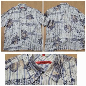 Signum 100% Linen Floral Shirt Size Large Men's Made In Germany